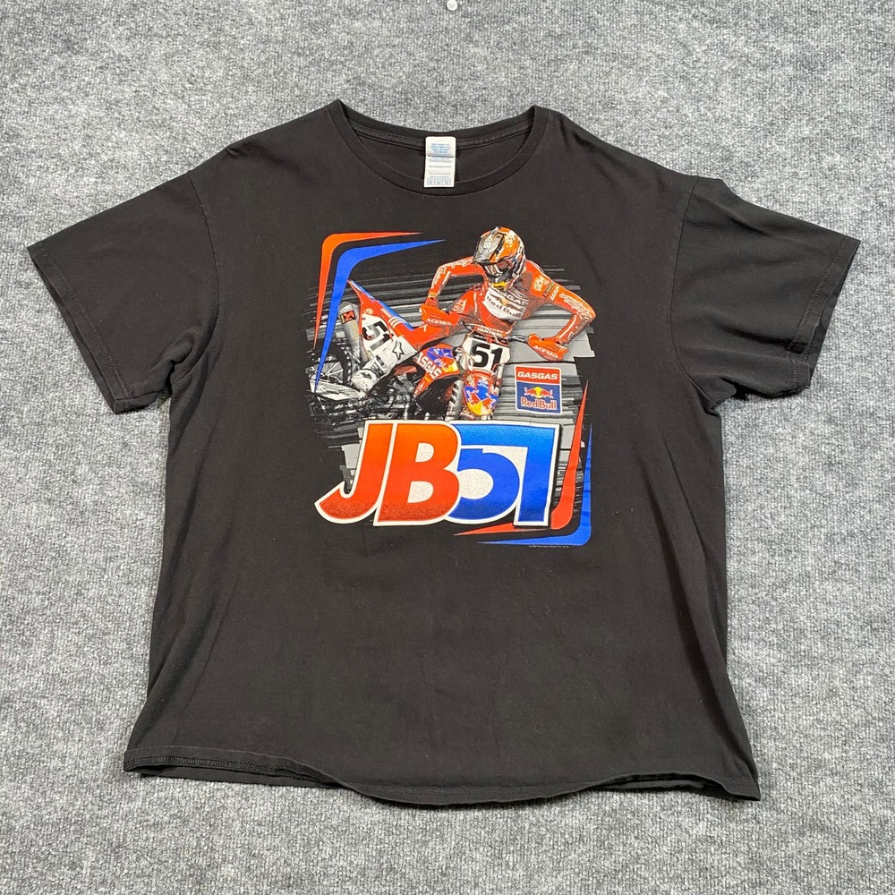 Justin Barcia JB51 GasGas Red Bull Supercross Racing T-Shirt Mens XL Black Delta